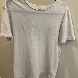 Mens AllSaints Distressed White Large T-shirt
